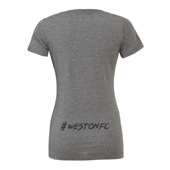 Weston FC FAN (Soccer Mom) Bella + Canvas Short Sleeve Triblend T-Shirt Grey