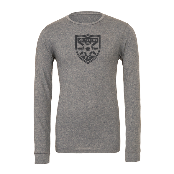 Weston FC Boys Reserves (Logo) Bella + Canvas Long Sleeve Triblend T-Shirt Grey