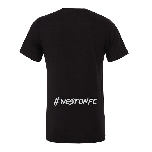 Weston FC FAN (Patch) Bella + Canvas Short Sleeve Triblend T-Shirt Solid Black