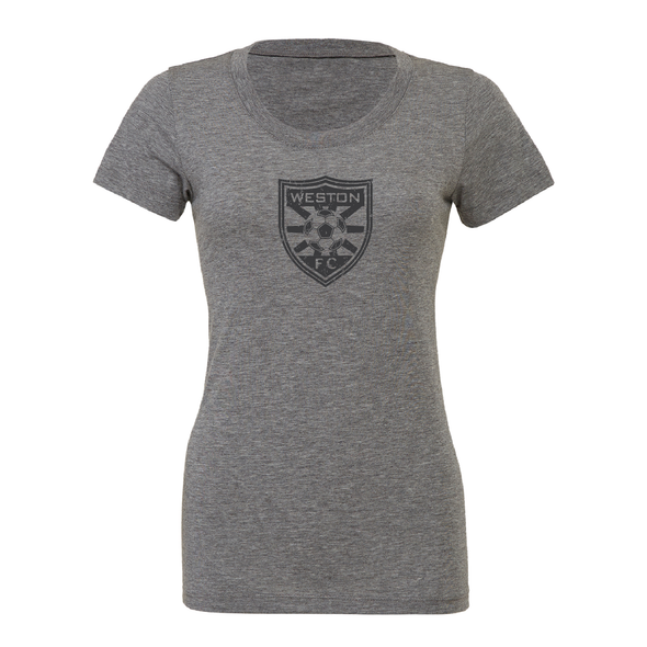 Weston FC Boys MLS Next (Logo) Bella + Canvas Short Sleeve Triblend T-Shirt Grey