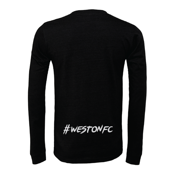 WESTON FC BOYS FUTURE ELITE (Logo) Bella + Canvas Long Sleeve Triblend T-Shirt Heather Black