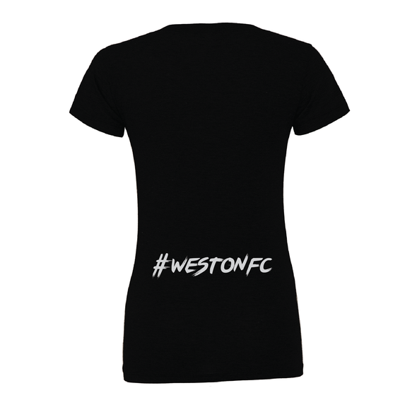 Weston FC Boys Reserves (Logo) Bella + Canvas Short Sleeve Triblend T-Shirt Solid Black