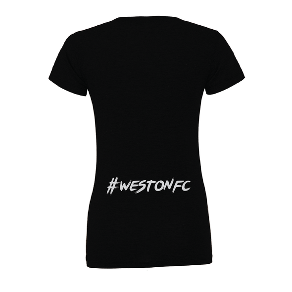 Weston FC FAN (Logo) Bella + Canvas Short Sleeve Triblend T-Shirt Solid Black