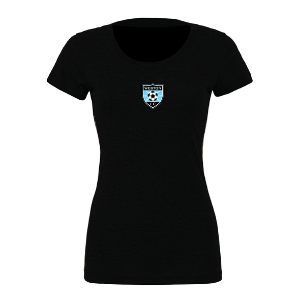 WESTON FC GIRLS PREMIER (Patch) Bella + Canvas Short Sleeve Triblend T-Shirt Solid Black