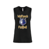 Wolfpack Football SUPPORTERS Next Level Ladies Muscle Tank Black