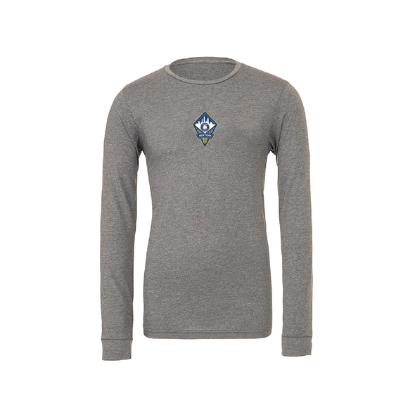 FA Euro New York MLS NEXT (Patch) Bella + Canvas Long Sleeve Triblend T-Shirt Grey