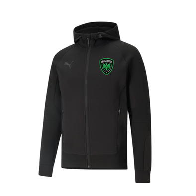 Pflugerville FC Coaches Puma Team Cup Casuals Hooded Jacket Black