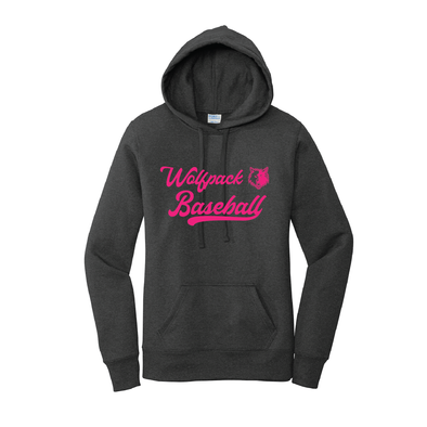 Wolfpack Baseball AUTHENTICS Port & Company Ladies Hoodie Dark Grey