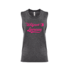 Wolfpack Lacrosse AUTHENTICS Next Level Ladies Muscle Tank Charcoal